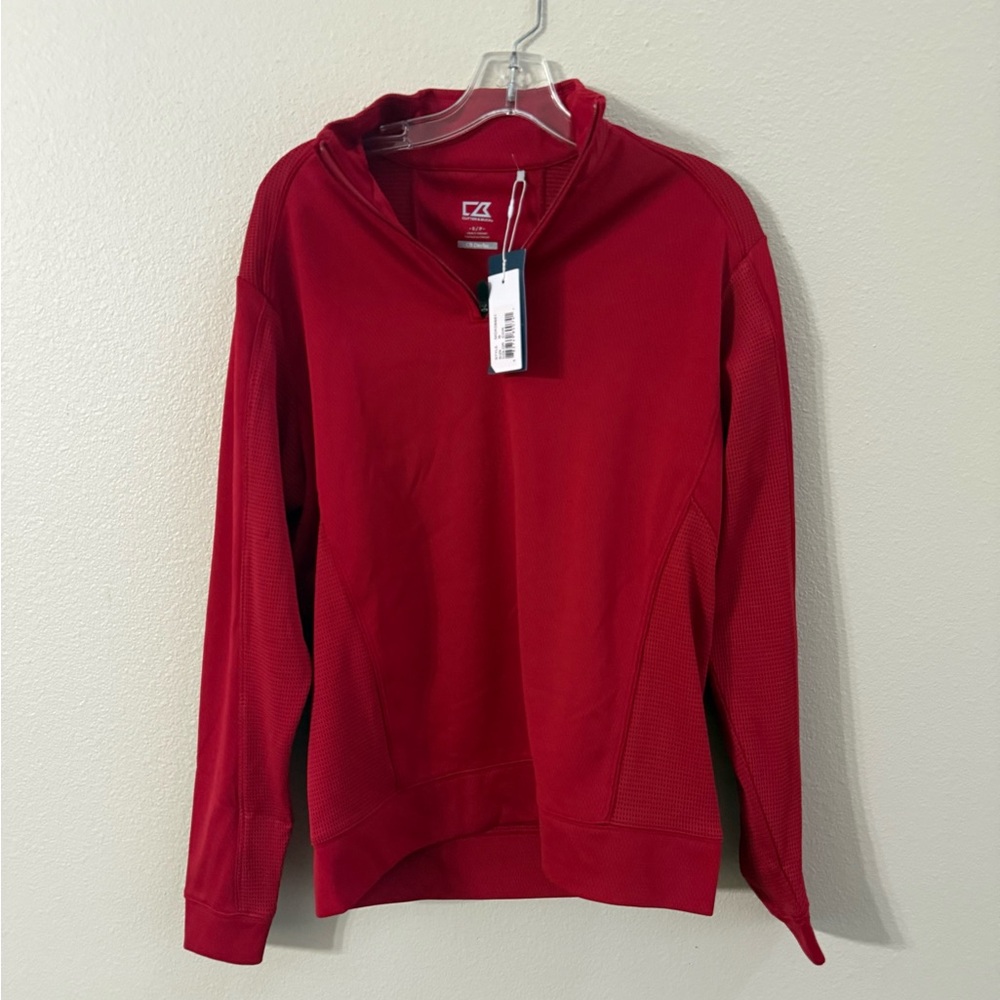 Cutter & Buck Red Quarter-Zip Pullover